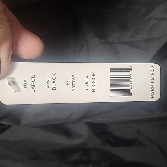 NWT Romeo & Juliet Couture Black Moto Jacket Faux Leather / Fur Sz Large - Picture 7 of 9